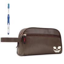 Nécessaire Executiva Nylon Impermeável Marrom Estampada Nécessaire Executiva Nylon Impermeável Marrom Estampada