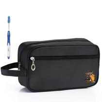 Nécessaire Executiva Nylon Impermeável Preta Estampada Nécessaire Executiva Nylon Impermeável Preta Estampada