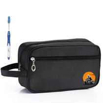 Nécessaire Executiva Nylon Impermeável Preta Estampada Nécessaire Executiva Nylon Impermeável Preta Estampada