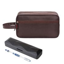 Nécessaire Executiva Premium Nylon Marrom Com Porta Escova Nécessaire Executiva Premium Nylon Marrom Com Porta Escova