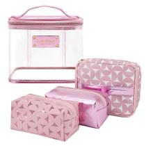 Necessaire Feminina 4 Peças Viagem Jacki Design Glitz