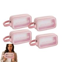 Necessaire Feminina Bolsa Viagem KIT 4 UNIDADES Maquiagem Organizador Estojo Pessoal Acessórios