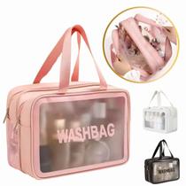 Necessaire Feminina Com Alça Porta Maquiagem Higiene Organizador Viagem Sortida