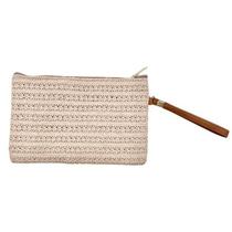 Necessaire Feminina de Palha Multiuso Viagem Bolsa Pequena Necessaire Feminina de Palha Multiuso Viagem Bolsa Pequena