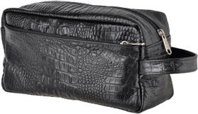 Necessaire Feminina em Couro Croco JEF Pastas