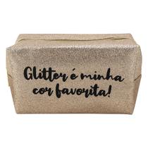 Necessaire Feminina Em Gliter Estojo De Viagem Organizador