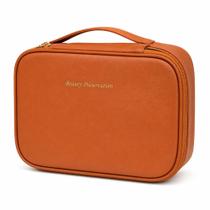 Necessaire Feminina Grande Impermeável Viagem Porta Maquiagem Em Couro PU Com Divisórias Ajustáveis Organizadora Pincéis Necessaire Feminina Grande Impermeável Viagem Porta Maquiagem Em Couro PU Com Divisórias Ajustáveis Organizadora Pincéis
