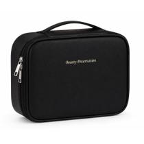 Necessaire Feminina Grande Impermeável Viagem Porta Maquiagem Em Couro PU Com Divisórias Ajustáveis Organizadora Pincéis Necessaire Feminina Grande Impermeável Viagem Porta Maquiagem Em Couro PU Com Divisórias Ajustáveis Organizadora Pincéis