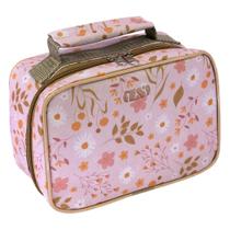 Necessaire Feminina Ls Bolsas Floral Rosa