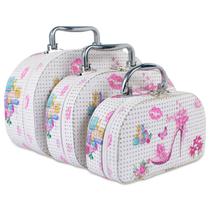 Necessaire Feminina Maleta Frasqueira Caixa Organizadora Multiuso Pequena Média Grande Kit 3 Peças