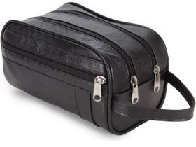 Necessaire Feminina Necessaire Masculina em Couro Legítimo / Preto - JP.Bastianini