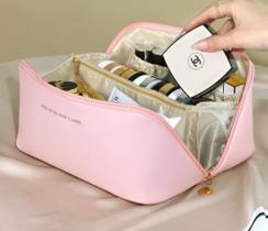 Necessaire Feminina Organizador Maquiagem Viagem Blogueira ROSA - ROSE OF