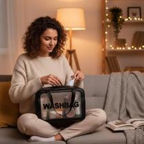 Necessaire Feminina Organizadora com Alça Sortida Resistente Bolsa Compacta Multiuso Necessaire Feminina Organizadora com Alça Sortida Resistente Bolsa Compacta Multiuso