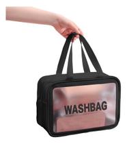 Necessaire Feminina Organizadora Mala Gavetas Porta Maquiagem Alça de Mão Bolsa Praia Piscina Resistente A Aguá Espaçosa