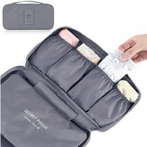 Necessaire Feminina Peças Íntimas Mala de Viagem CINZA Necessaire Feminina Peças Íntimas Mala de Viagem CINZA