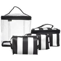 Necessaire Feminina Viagem 4 Peças Frasqueira Estilo / 300