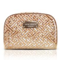 Necessaire Feminino Retangular Diamantes Jacki Design Dourado
