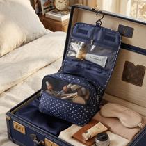 Necessaire Gancho Oganizadora Viagem Divisórias Pendurar Azul Bolinha Necessaire Gancho Oganizadora Viagem Divisórias Pendurar Azul Bolinha