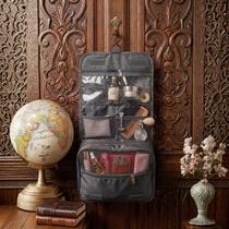 Necessaire Gancho Oganizadora Viagem Divisórias Pendurar Cinza Lisa Necessaire Gancho Oganizadora Viagem Divisórias Pendurar Cinza Lisa