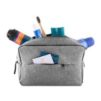 Necessaire Grande em Poliéster com Alça e Zíper 3L Cinza Necessaire Grande em Poliéster com Alça e Zíper 3L Cinza