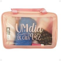 Necessaire Grande Para Dia A Dia Ou Viagem Rosa Prática