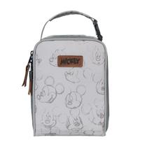 Necessaire Infantil Térmica Decorada Mickey Cinza com Divisórias Babygo