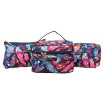 Necessaire Kit 3 Peças Organizador Maquiagem Viagem Higiene Necessaire Kit 3 Peças Organizador Maquiagem Viagem Higiene