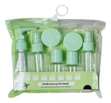 Necessaire Kit 9 Peças Viagem Organizador Creme Shampoo