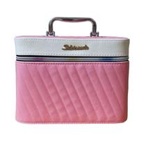 Necessaire Maleta Maquiagem Organizar com Espelho Media