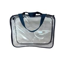 Necessaire MALOTE transparente 30x23 AZUL MARINHO com alça para viagem, maquiagem etc