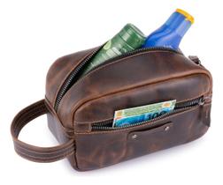 Necessaire Masculina Couro 100% Legítimo Organizador De Mala