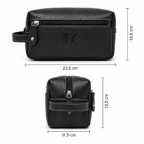 Necessaire Masculina Couro Legítimo Porta Objetos Pessoal Premium Necessaire Masculina Couro Legítimo Porta Objetos Pessoal Premium
