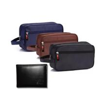 Necessaire masculina executiva Com Carteira Slim e Escova Necessaire masculina executiva Com Carteira Slim e Escova