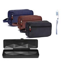 Necessaire masculina executiva Impermeavel Premium + Escova e Porta escova Necessaire masculina executiva Impermeavel Premium + Escova e Porta escova