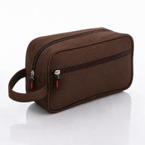 Necessaire Masculina Marrom Multiuso Resistente com Zíper Necessaire Masculina Marrom Multiuso Resistente com Zíper