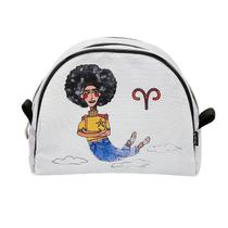 Nécessaire Meia Lua Grande Coleção Aquarela Signos Áries