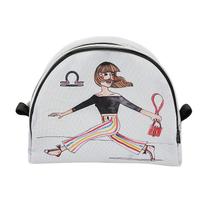 Nécessaire Meia Lua Grande Coleção Aquarela Signos Libra