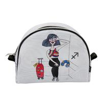 Nécessaire Meia Lua Grande Coleção Aquarela Signos Sagitário