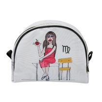 Nécessaire Meia Lua Grande Coleção Aquarela Signos Virgem