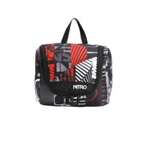 Necessaire Nitro TravelKit Preto e Branco Estampado Yes com Gancho e Compartimentos Internos Viagem Necessaire Nitro TravelKit Preto e Branco Estampado Yes com Gancho e Compartimentos Internos Viagem
