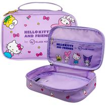 Nécessaire Organizador com Compartimentos Lilás Hello Kitty and Friends Klass Vough