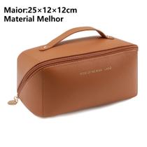 Necessaire Organizador Cosmético Maquiagem Feminino Para Viagem Em Alto Qualidade ATP01 Cor:Atualizado-Marrom