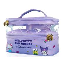 Necessaire Organizador Duplo Feminina Hello Kitty And Friends Lilás 2 Compartimentos