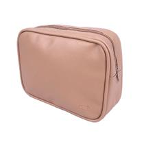 Necessaire Organizadora de Bolsa Mala Maquiagem material sintético Bege Necessaire Organizadora de Bolsa Mala Maquiagem material sintético Bege