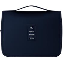 Necessaire Organizadora de Viagem Unissex Impermeável Compacta, Espaçosa, com Divisórias e Gancho para Pendurar Itens de Higiene