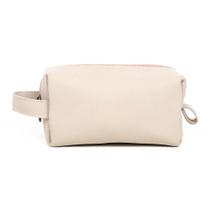 Necessaire Organizadora Em Couro Premium Zíper Espaçosa Resistente