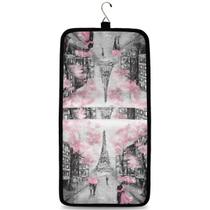 Necessaire Paris Torre Eiffel - Organizador de Viagem Grande para Maquiagem e Higiene