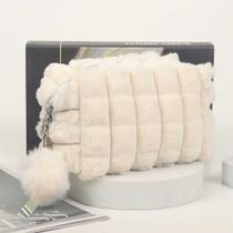 Nécessaire Pelúcia Estojo Maquiagem Mini Bolsa