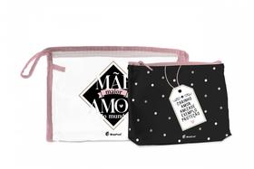 Nécessaire personalizada para mãe para viagem ou maquiagem com 2 peças - presente dia das mães