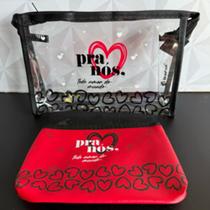 Necessaire personalizada "Pra nós todo amor do mundo" com 2 peças - presente dia dos namorados